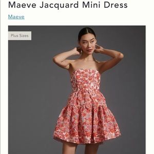 Worn once, Anthropologie Maeve Jacquard Mini Dress
